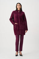 Joseph Ribkoff Feather Yarn Mock-Neck Coat Style 263955