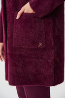 Joseph Ribkoff Feather Yarn Mock-Neck Coat Style 263955