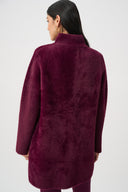 Joseph Ribkoff Feather Yarn Mock-Neck Coat Style 263955