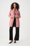 Joseph Ribkoff Feather Yarn Mock-Neck Coat Style 263955