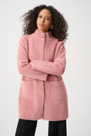 Joseph Ribkoff Feather Yarn Mock-Neck Coat Style 263955