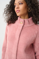 Joseph Ribkoff Feather Yarn Mock-Neck Coat Style 263955