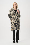 Joseph Ribkoff Feather Yarn Leopard Print Coat Style 263956