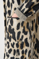 Joseph Ribkoff Feather Yarn Leopard Print Coat | Style 263956