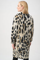Joseph Ribkoff Feather Yarn Leopard Print Coat | Style 263956