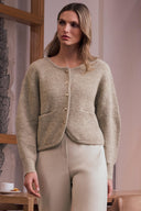 Joseph Ribkoff Sequined Boxy Crewneck Cardigan Style 263958