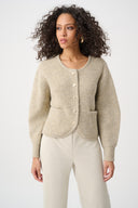 Joseph Ribkoff Sequined Boxy Crewneck Cardigan Style 263958