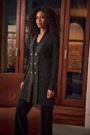 Joseph Ribkoff Lurex Knit Military-Style Cardigan Style 263960