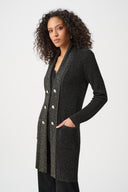 Joseph Ribkoff Lurex Knit Military-Style Cardigan Style 263960