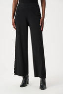 Joseph RIbkoff Wide Leg Pull-On Sweater Pants With Metal Stud Detail Style 263962