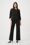 Joseph Ribkoff Pleated Trim Top Style 264015
