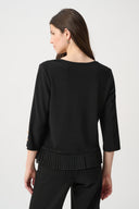 Joseph Ribkoff Pleated Trim Top Style 264015