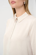 Joseph Ribkoff Satin Shirt collar Top Style 264050