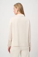 Joseph Ribkoff Satin Shirt collar Top Style 264050