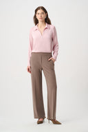 Joseph Ribkoff Satin Shirt collar Top Style 264050