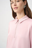 Joseph Ribkoff Satin Shirt collar Top Style 264050