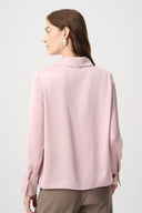 Joseph Ribkoff Satin Shirt collar Top Style 264050