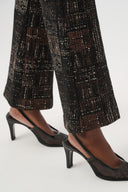 Joseph Ribkoff Plaid Knit Flared Pants Style 264059