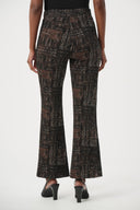 Joseph Ribkoff Plaid Knit Flared Pants Style 264059