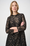 Joseph Ribkoff Novelty Burnout Trapeze Dress Style 264060