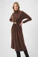 Joseph Ribkoff Draped Waist Turtleneck Dress Style 264065