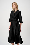 Joseph Ribkoff Knit Satin Flowy Wrap Dress Style 264070