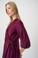 Joseph Ribkoff Knit Satin Flowy Wrap Dress Style 264070