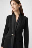 Joseph Ribkoff Scarf Collar Satin-Trim Blazer Style 264092