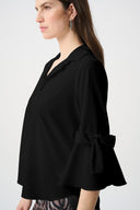 Joseph Ribkoff Bow Detail Trapeze Poplin Tunic Style 264100