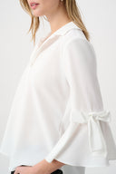 Joseph Ribkoff Bow Detail Trapeze Poplin Tunic Style 264100