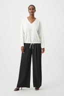 Joseph Ribkoff Drawstring Hem Cocoon Satin Top Style 264101