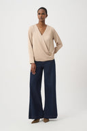 Joseph Ribkoff Satin Wrap Long Sleeve Top Style 264102