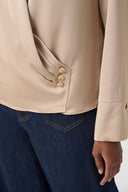Joseph Ribkoff Satin Wrap Long Sleeve Top Style 264102