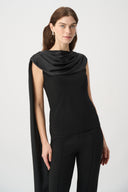 Joseph Ribkoff Scarf Collar Fitted Top Style 264113