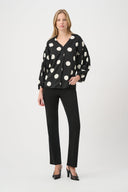 Joseph Ribkoff Polka Dot Satin Top Style 264114