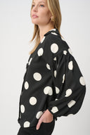 Joseph Ribkoff Polka Dot Satin Top Style 264114