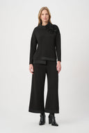 Joseph Ribkoff Asymmetrical Floral Embroidered Tunic Style 264120