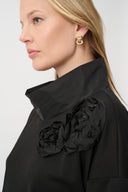 Joseph Ribkoff Asymmetrical Floral Embroidered Tunic Style 264120