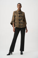 Joseph Ribkoff Abstract Print Trapeze Jacket Style 264127