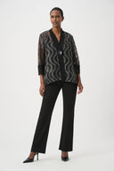 Joseph Ribkoff Sequin Embroidered Swing Jacket Style 264138