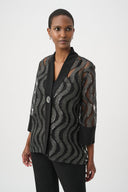 Joseph Ribkoff Sequin Embroidered Swing Jacket Style 264138