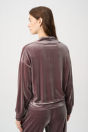 Joseph Ribkoff Velvet Cowl Collar Top Style 264148