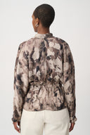Joseph Ribkoff Abstract Print Satin Wrap Top Style 264149