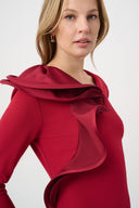 Joseph Ribkoff Statement Ruffle A-Line Dress Style 264152