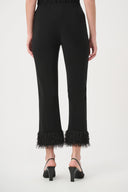 Joseph Ribkoff Fringed Flared Silky Knit Pants Style 264157