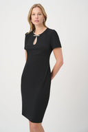 Joseph Ribkoff Embellished Bow Neckline Sheath Dress Style 264162