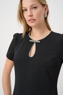 Joseph Ribkoff Embellished Bow Neckline Sheath Dress Style 264162