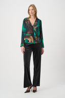 Joseph Ribkoff Velvet Wide-Leg Pants Style 264170