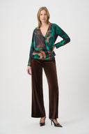 Joseph Ribkoff Velvet Wide-Leg Pants Style 264170