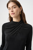 Joseph Ribkoff Twisted Mock Neck Top Style 264172